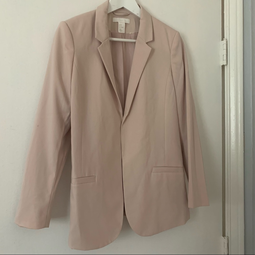 Blush Pink Longline Blazer